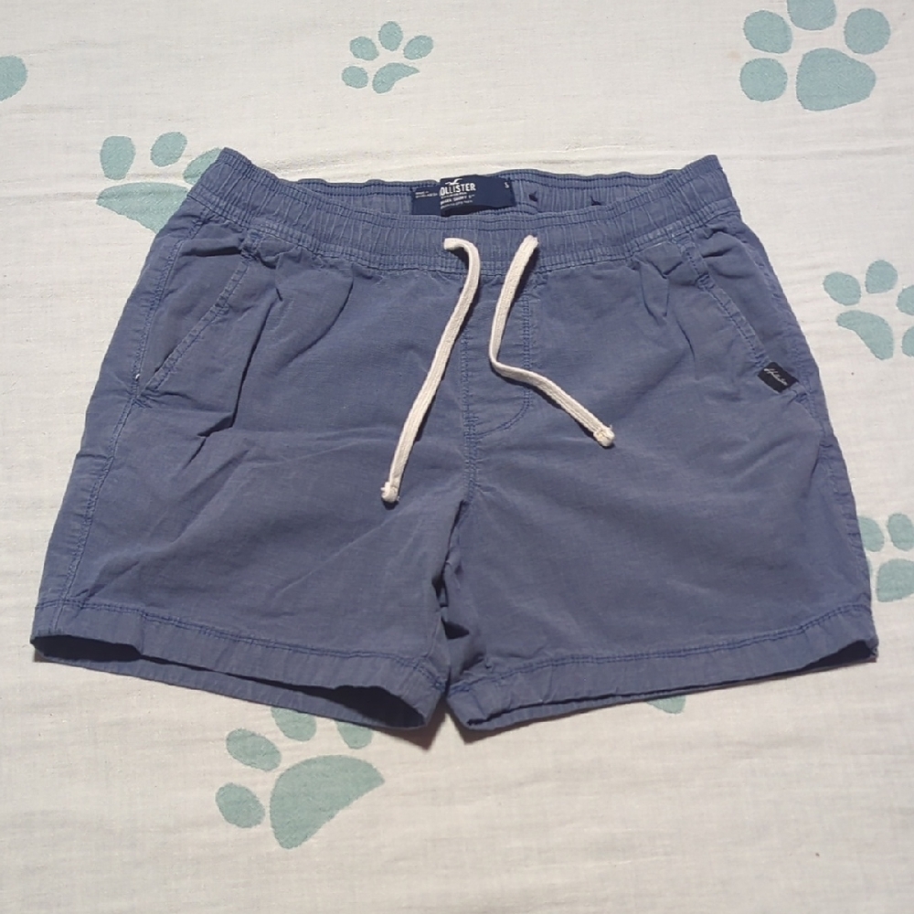 Hollister Blue Athletic Jogger Shorts with Elastic Waistband - Small
